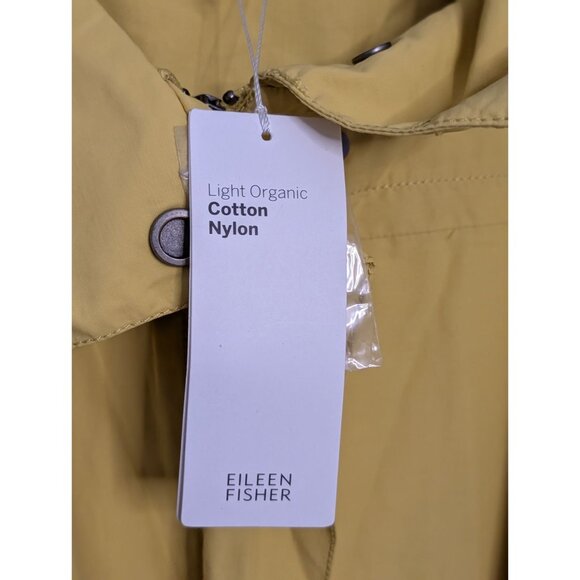 Eileen Fisher Citrn Hooded Anorak Coat 1X Lightweight Organic Cotton/Nylon Rain - Picture 8 of 16